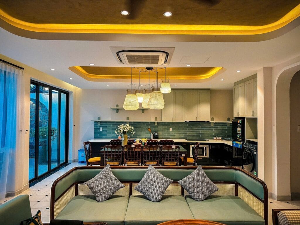 Phòng khách của retreat villa