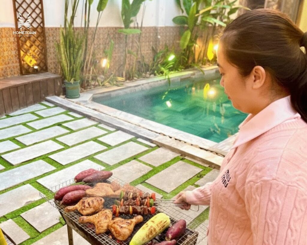 Hỗ trợ khách hàng setup tiệc BBQ nếu cần